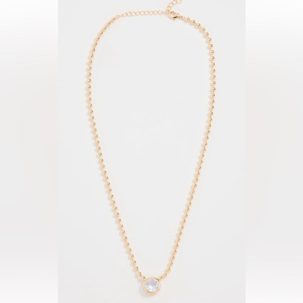 Alexa Leigh Crystal Gold Ball Chain Necklace